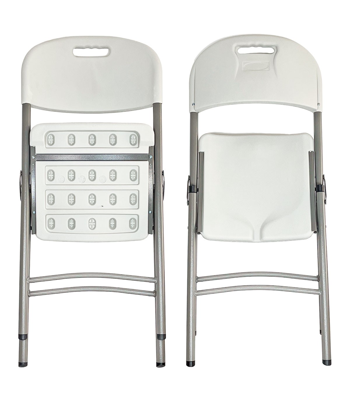 SILLA PLEGABLE TERRAZA O JARDÍN 47x58x87 CM BLANCO