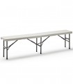 BANCO PLEGABLE MULTIFUNCIONAL 183x30x43 CM BLANCO