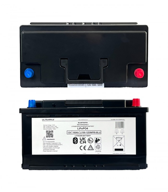 BATERÍA LiFePO4 ULTRAMAX 12V 100AH BMS BLUETOOTH