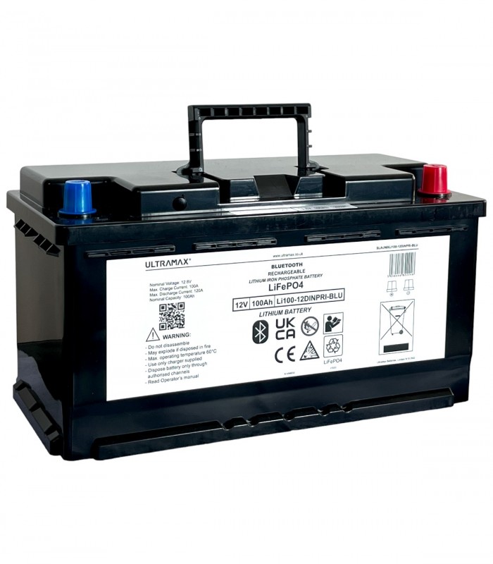 BATERÍA LiFePO4 ULTRAMAX 12V 100AH BMS BLUETOOTH
