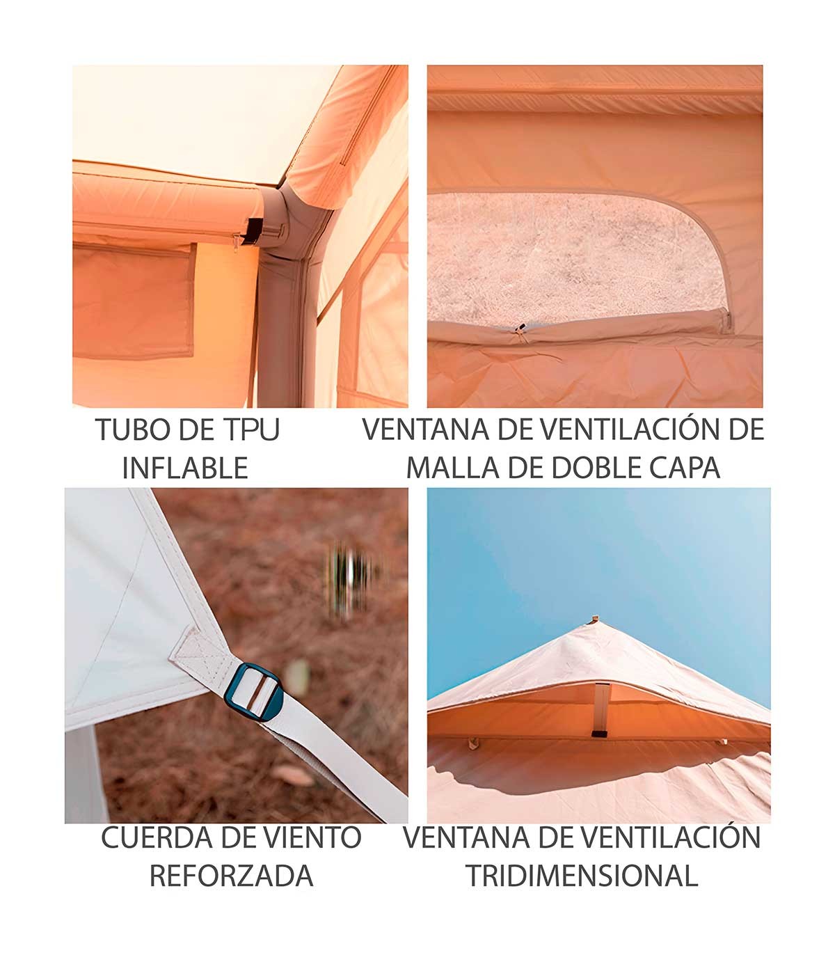 TIENDA DE CAMPAÑA INFLABLE LUXURY GLAMPING