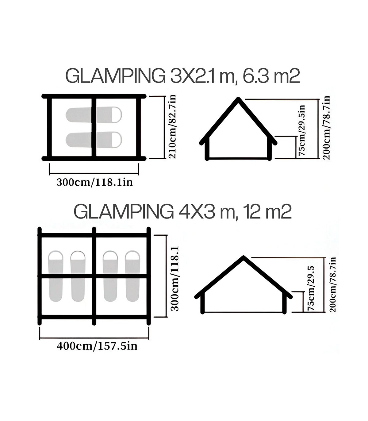 TIENDA DE CAMPAÑA INFLABLE LUXURY GLAMPING