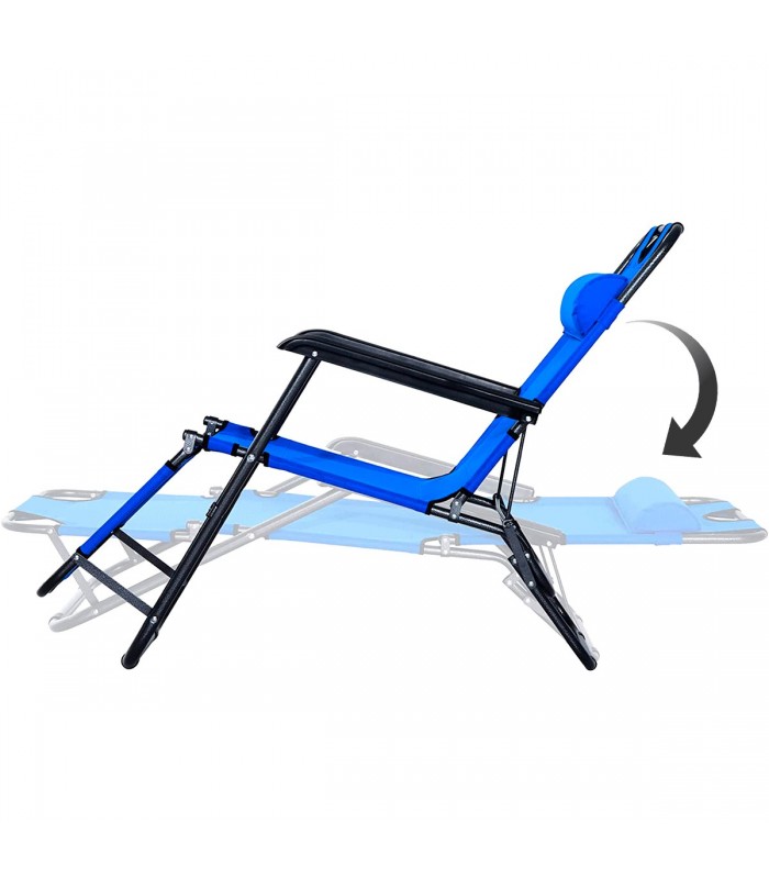 TUMBONA PLEGABLE CON RESPALDO RECLINABLE