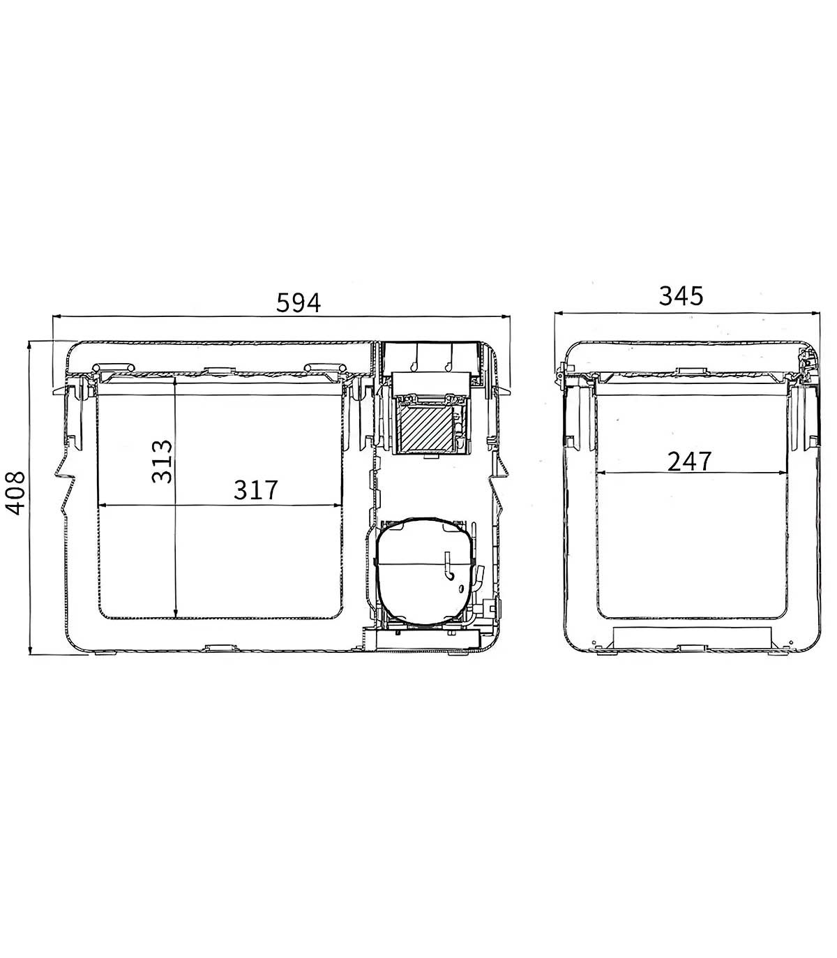 ALPICOOL RT25 NEVERA COMPRESOR 12/24/220V