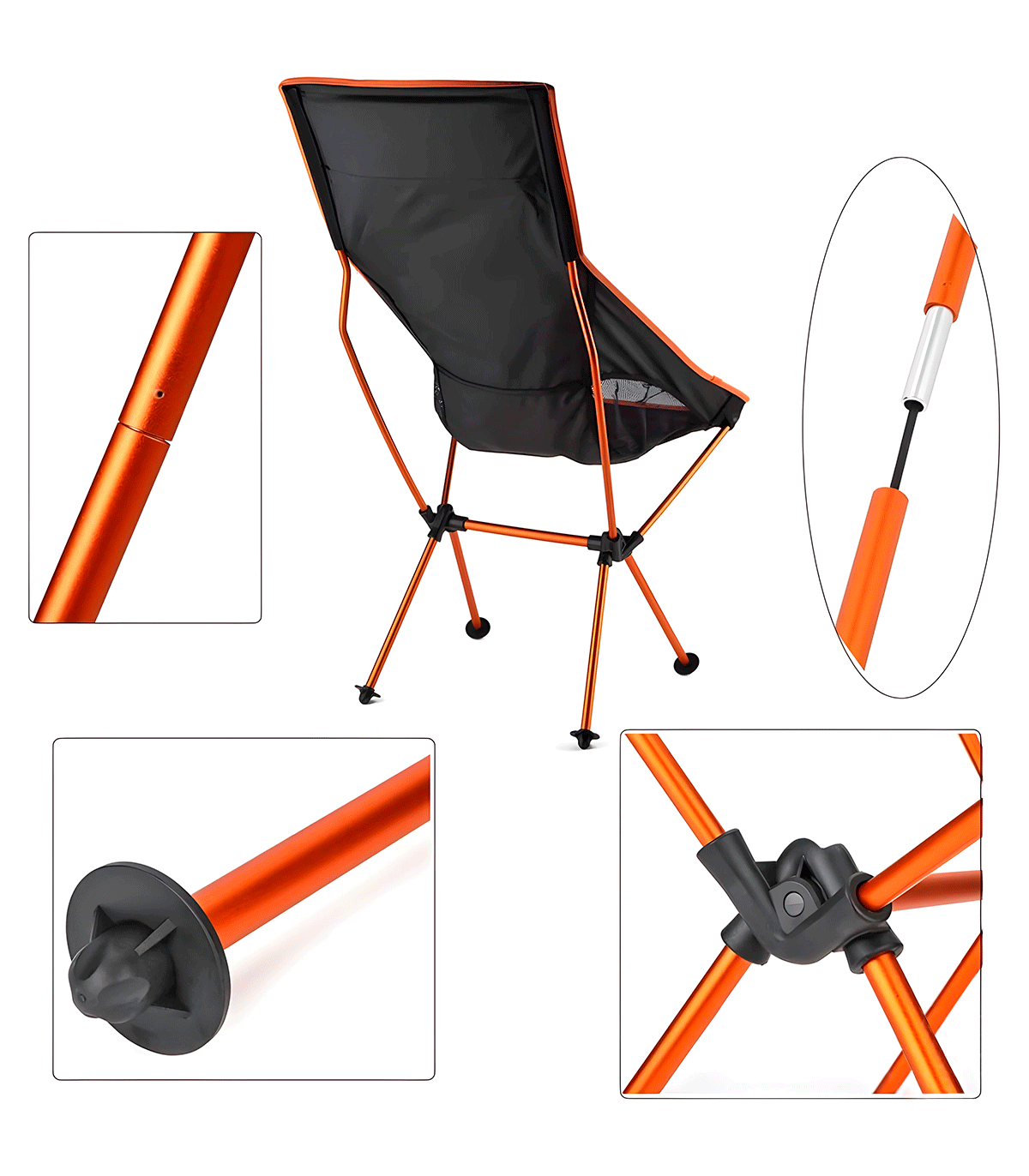 SILLA ULTRALIGERA RESPALDO ALTO DESMONTABLE ALUMINIO