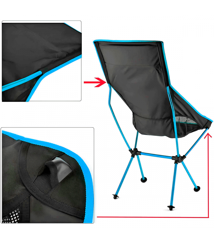 SILLA ULTRALIGERA RESPALDO ALTO DESMONTABLE ALUMINIO