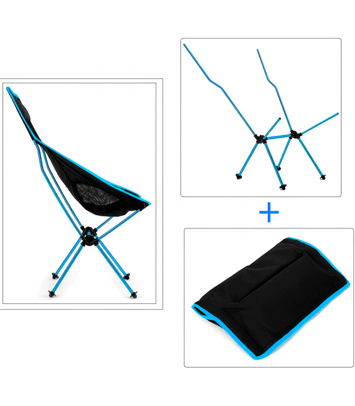 SILLA ULTRALIGERA RESPALDO ALTO DESMONTABLE ALUMINIO