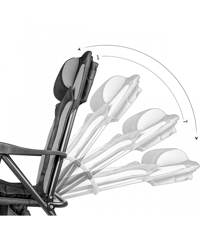 SILLA PLEGABLE CON RESPALDO RECLINABLE Y ADAPTABLE AL TERRENO