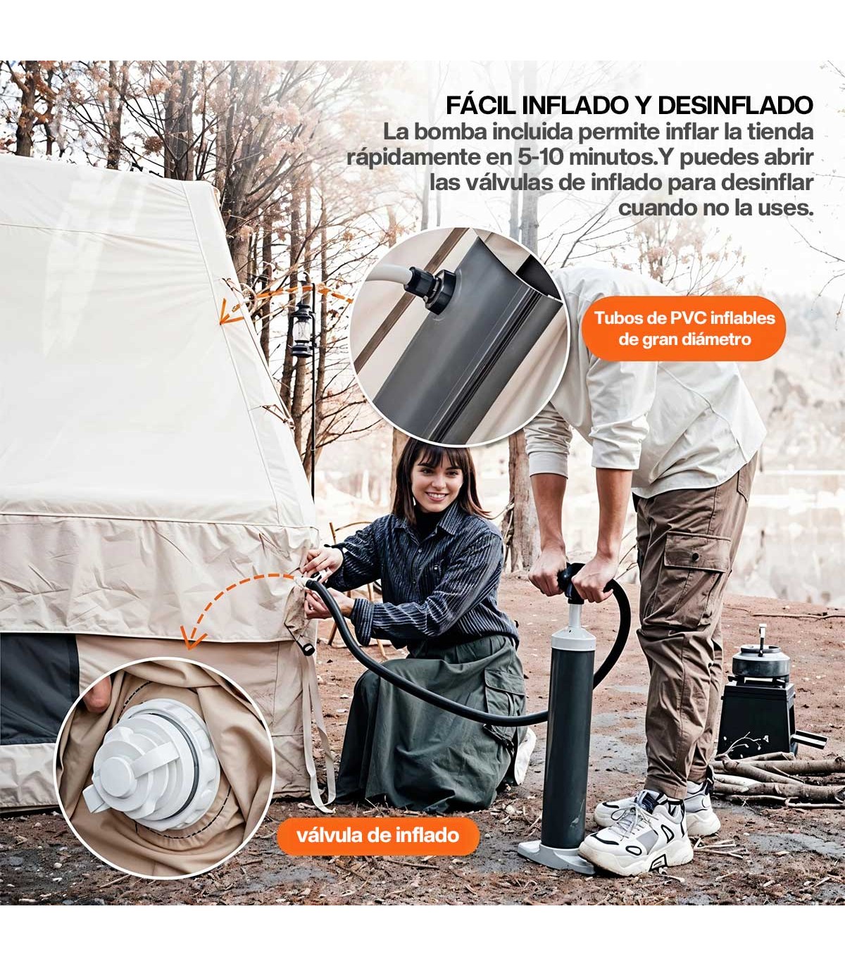 TIENDA DE CAMPAÑA INFLABLE LUXURY GLAMPING
