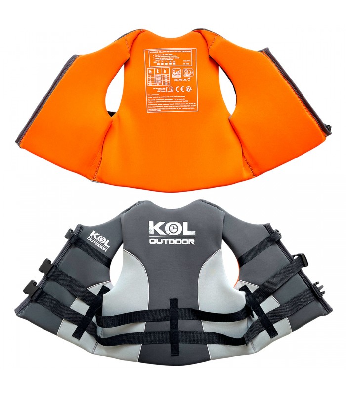 5 CHALECOS SALVAVIDAS DE NEOPRENO KOL OUTDOOR 50N (L) - PACK EMPRESAS