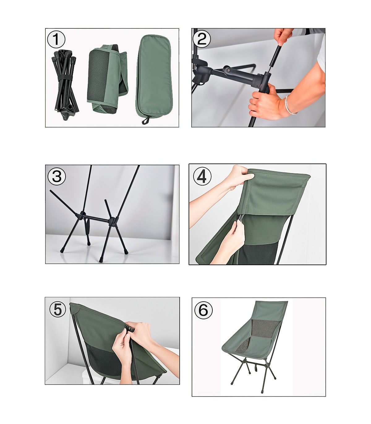 SILLA ULTRALIGERA RESPALDO ALTO DESMONTABLE GRIS