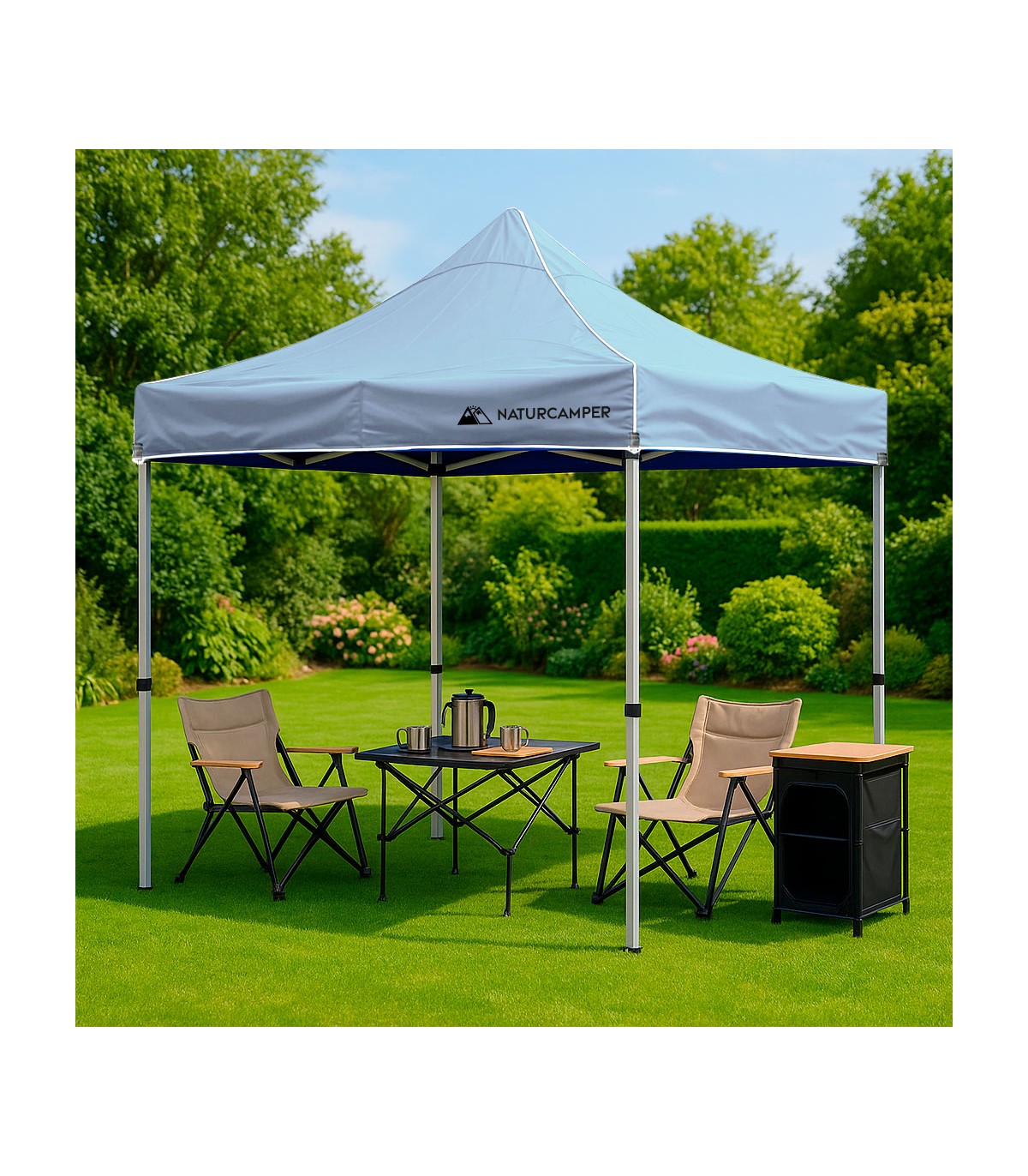 CARPA PLEGABLE NATURCAMPER GARDEN 3X3M HEXAGONAL BARS