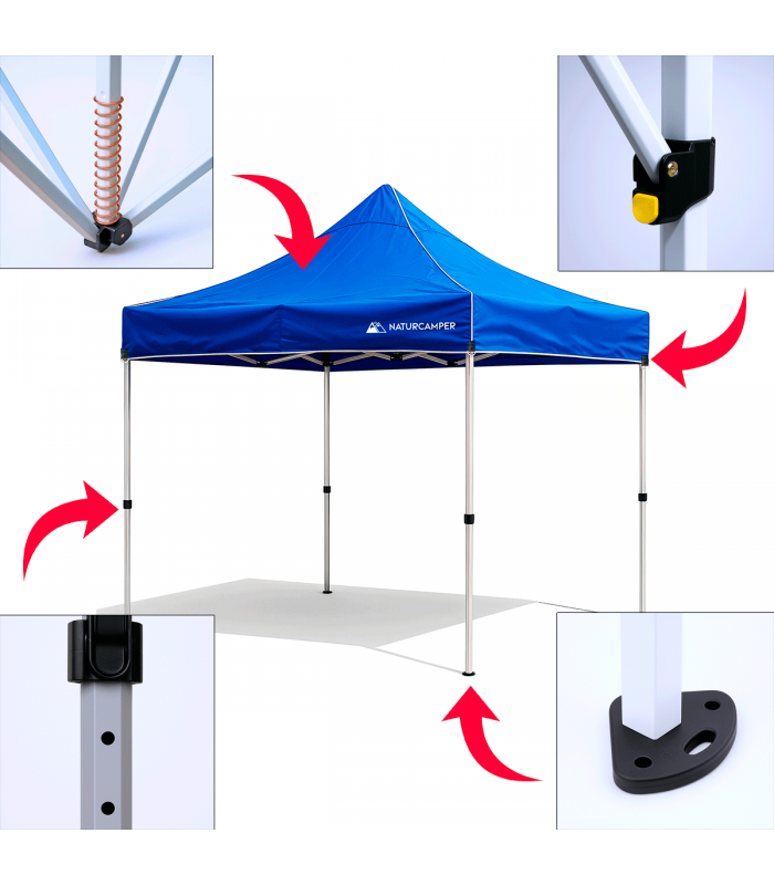 CARPA PLEGABLE NATURCAMPER GARDEN 3X3M HEXAGONAL BARS