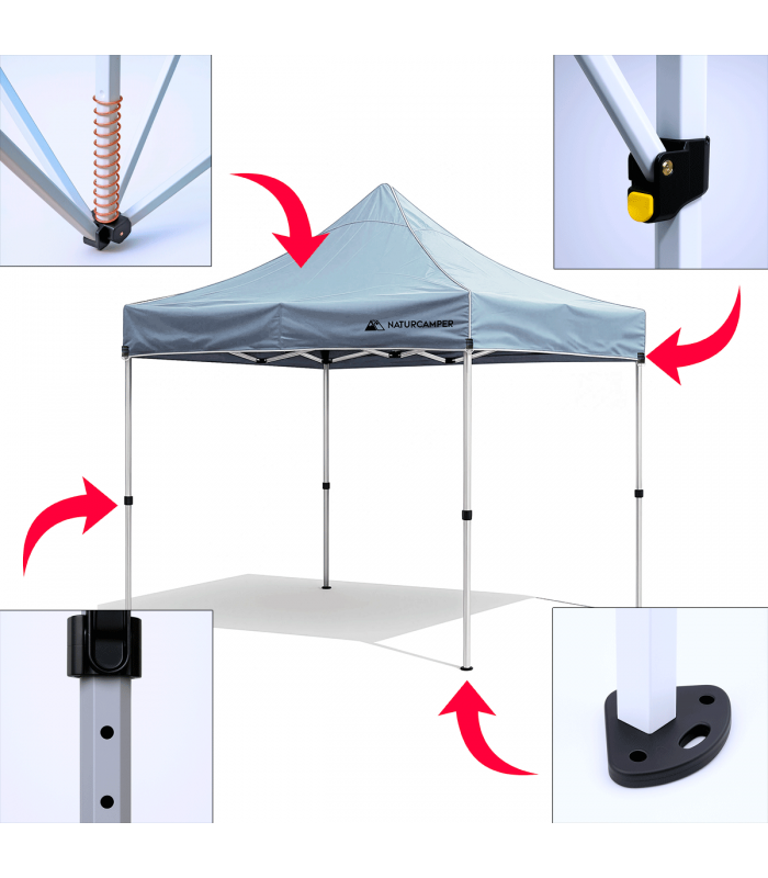 CARPA PLEGABLE NATURCAMPER GARDEN 3X3M HEXAGONAL BARS