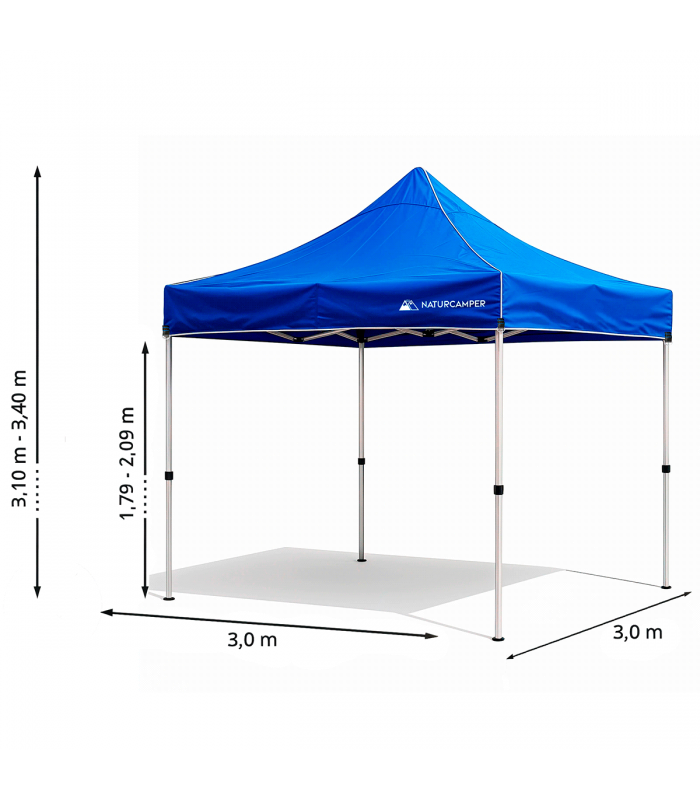 CARPA PLEGABLE NATURCAMPER GARDEN 3X3M HEXAGONAL BARS