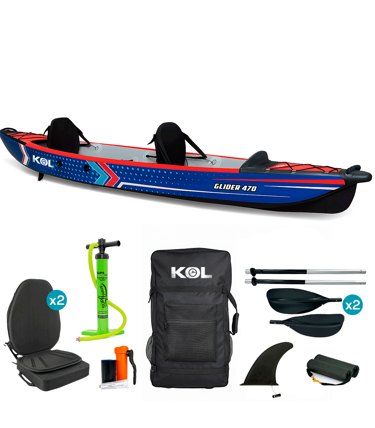 GLIDER 470 KAYAK DOBLE DROP STITCH
