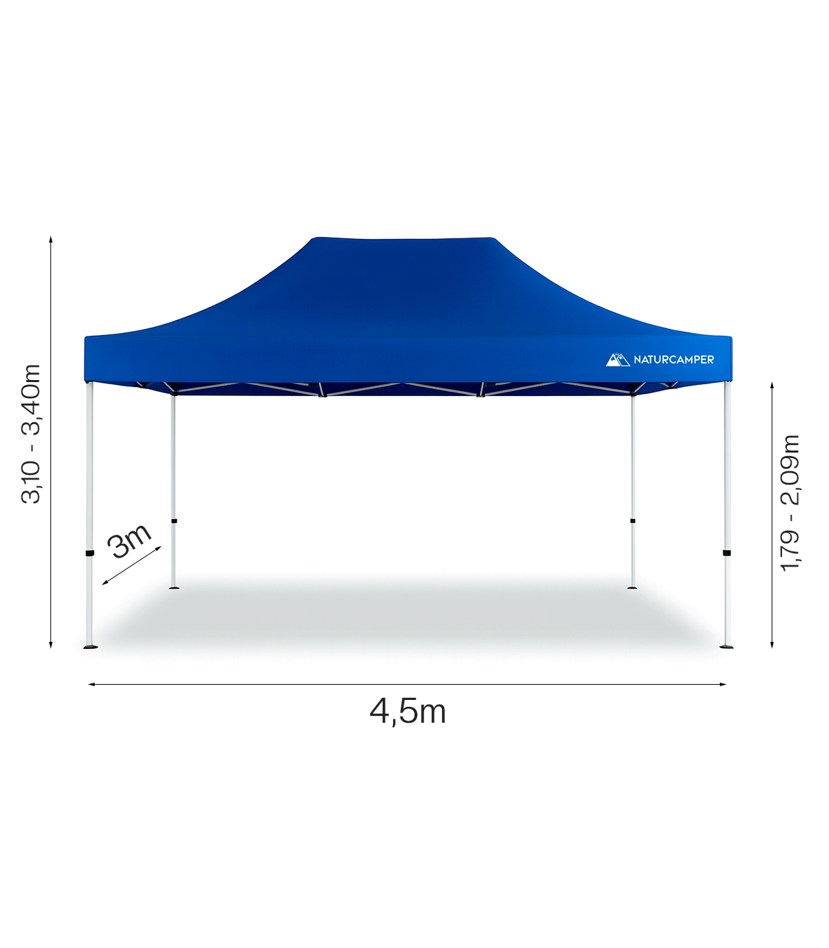 CARPA PLEGABLE NATURCAMPER GARDEN 3X4,5M HEXAGONAL BARS