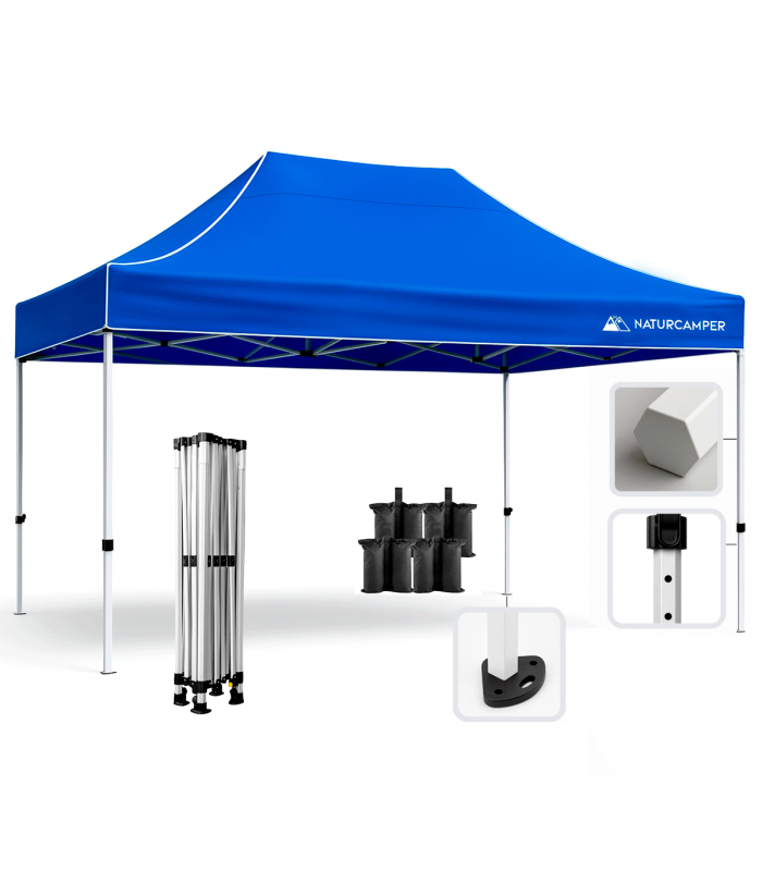 CARPA PLEGABLE NATURCAMPER GARDEN 3X4,5M HEXAGONAL BARS