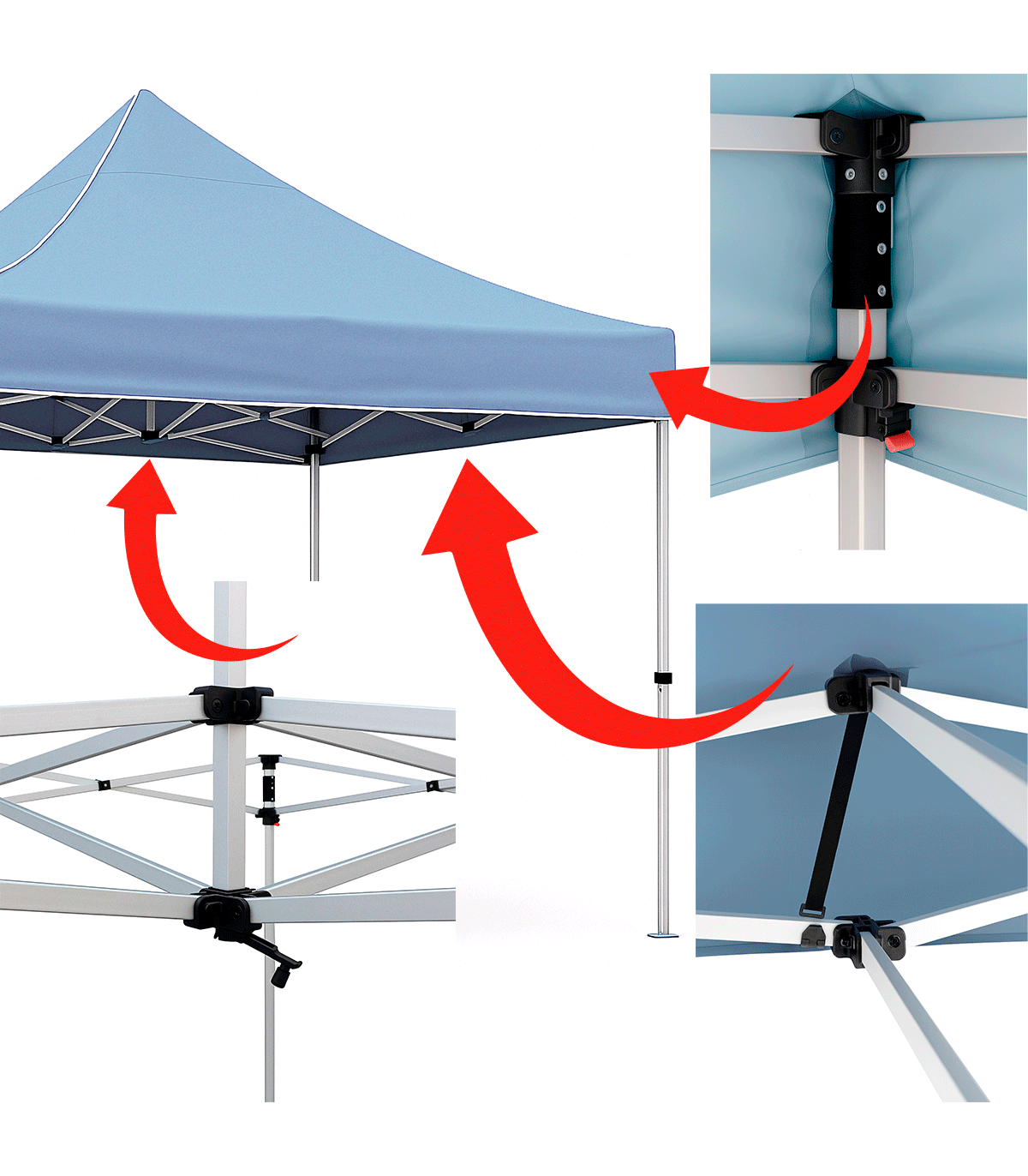 CARPA PLEGABLE ALUMINIO 3X3M NATURCAMPER ALUPRO40
