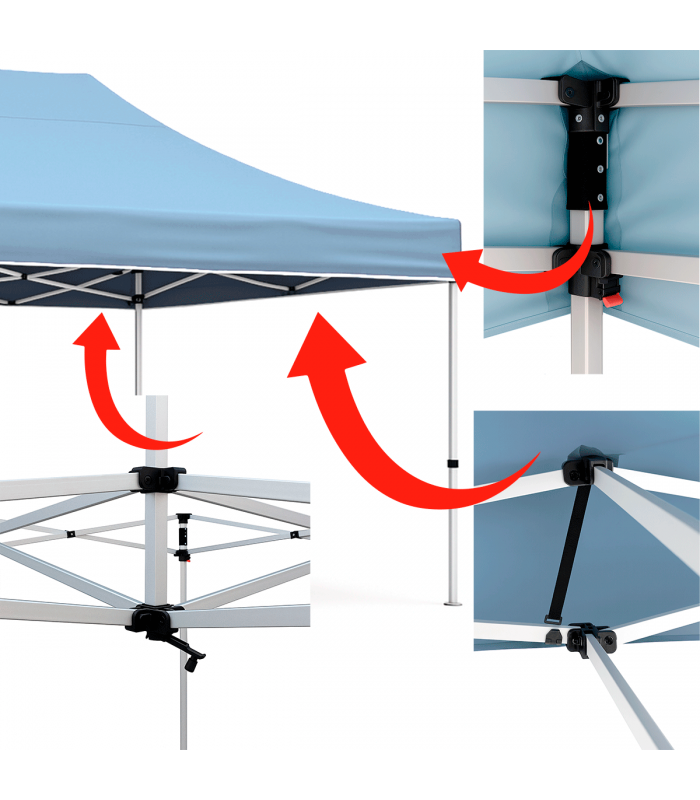 CARPA PLEGABLE ALUMINIO 3X4,5M NATURCAMPER ALUPRO40
