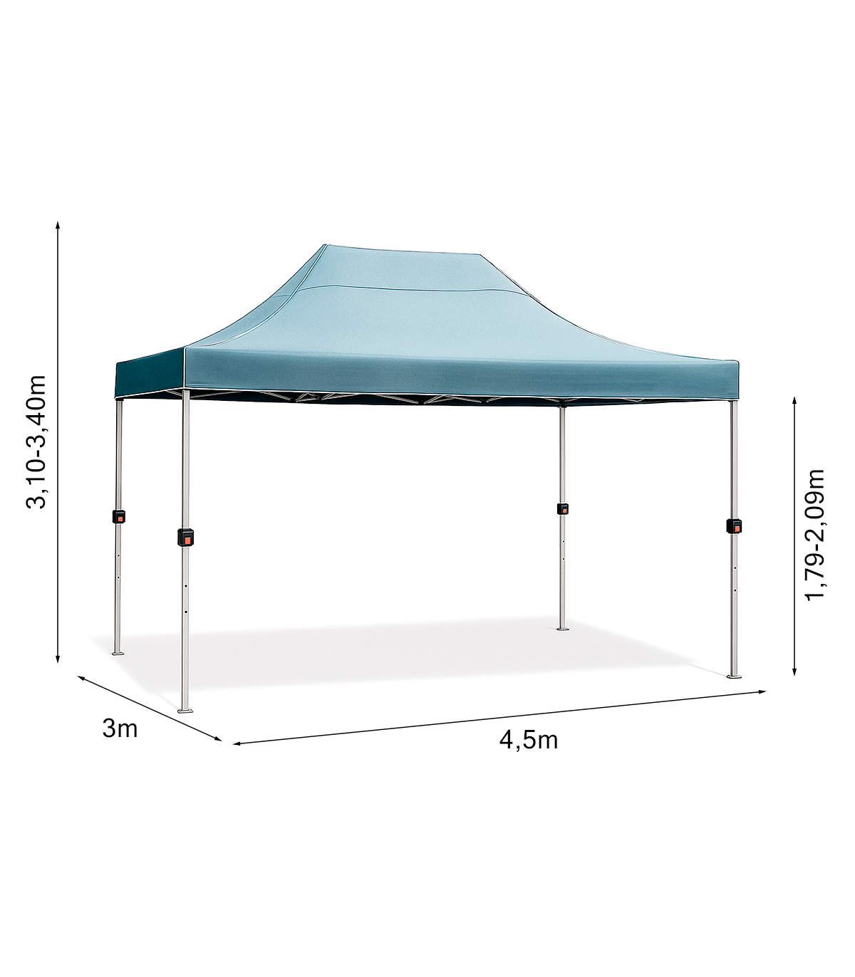 CARPA PLEGABLE ALUMINIO 3X4,5M NATURCAMPER ALUPRO40