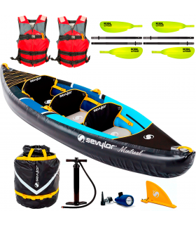 KAYAK HINCHABLE SEVYLOR MONTREAL 2+1 PLAZAS DROP STITCH - FULL PACK