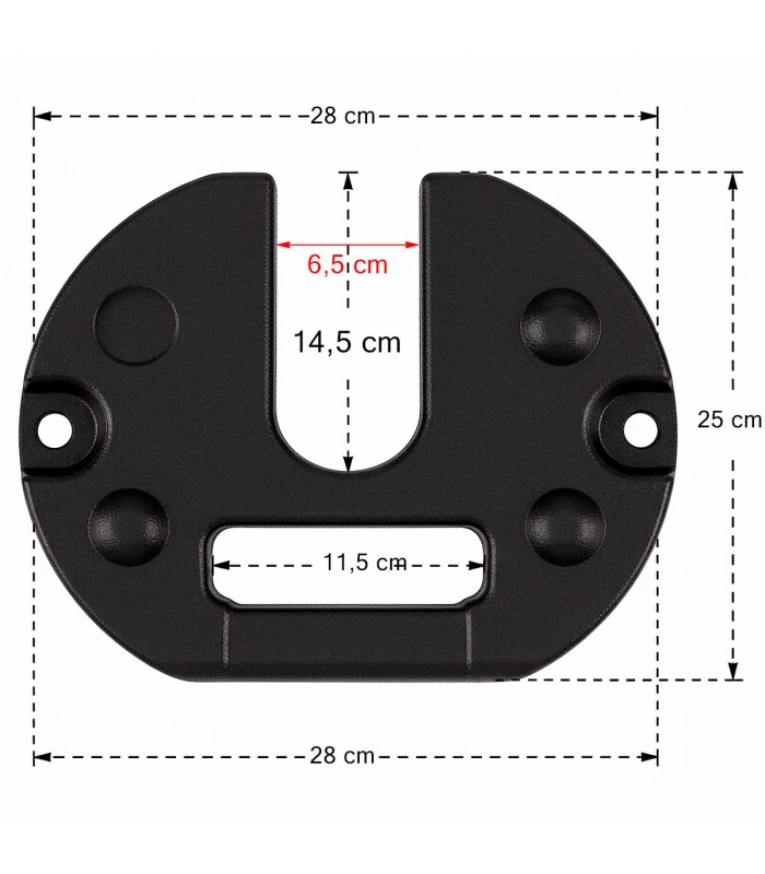 BASE DE ACERO 10 KG PARA CARPAS PLEGABLES