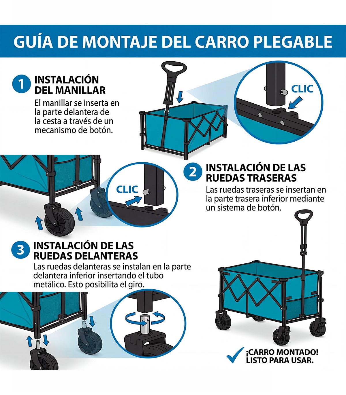CARRO PLEGABLE CAMPING KOL OUTDOOR 150L