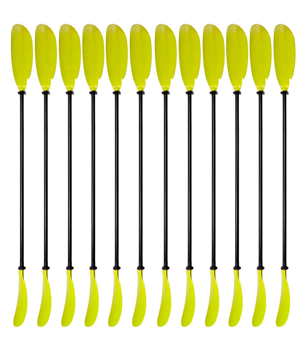 PACK 12 REMOS KAYAK 1 PIEZA ALUMINIO VERDE