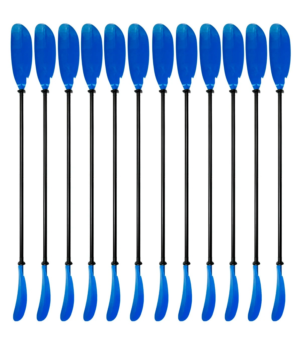 PACK 12 REMOS KAYAK 1 PIEZA ALUMINIO AZUL