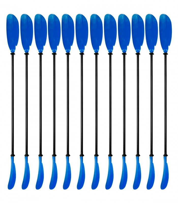 PACK 12 REMOS KAYAK 1 PIEZA ALUMINIO AZUL