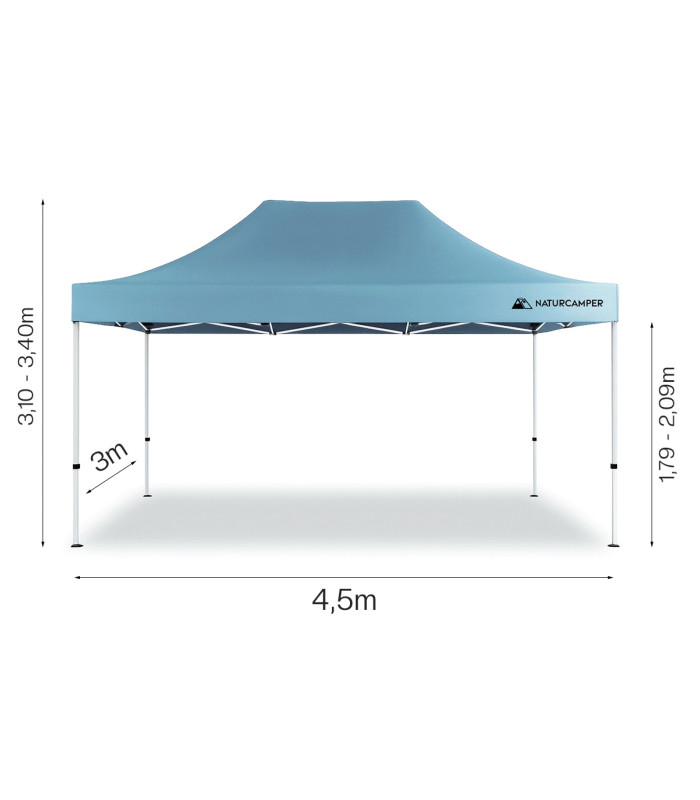 CARPA PLEGABLE NATURCAMPER GARDEN 3X4,5M HEXAGONAL BARS