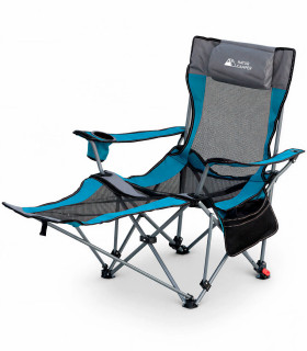 SILLA PLEGABLE CAMPING CON REPOSAPIES Y RESPALDO RECLINABLE