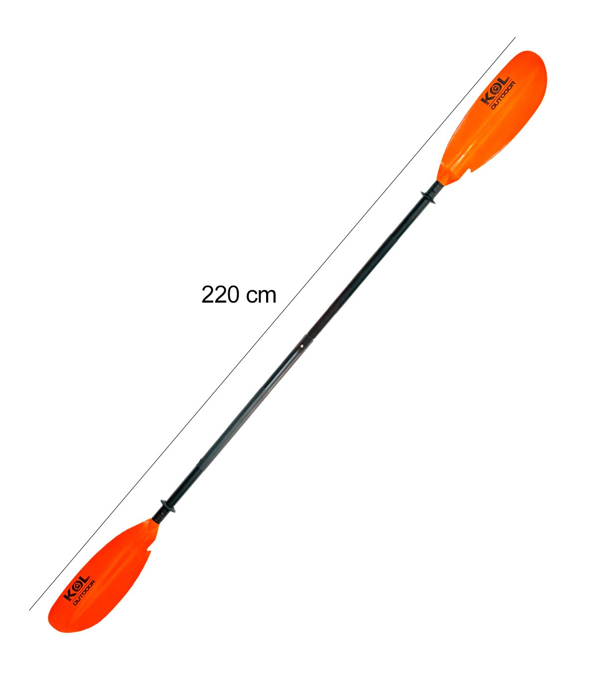 PACK 2 REMOS KAYAK ALUMINIO 2 PIEZAS DESMONTABLE KOL OUTDOOR