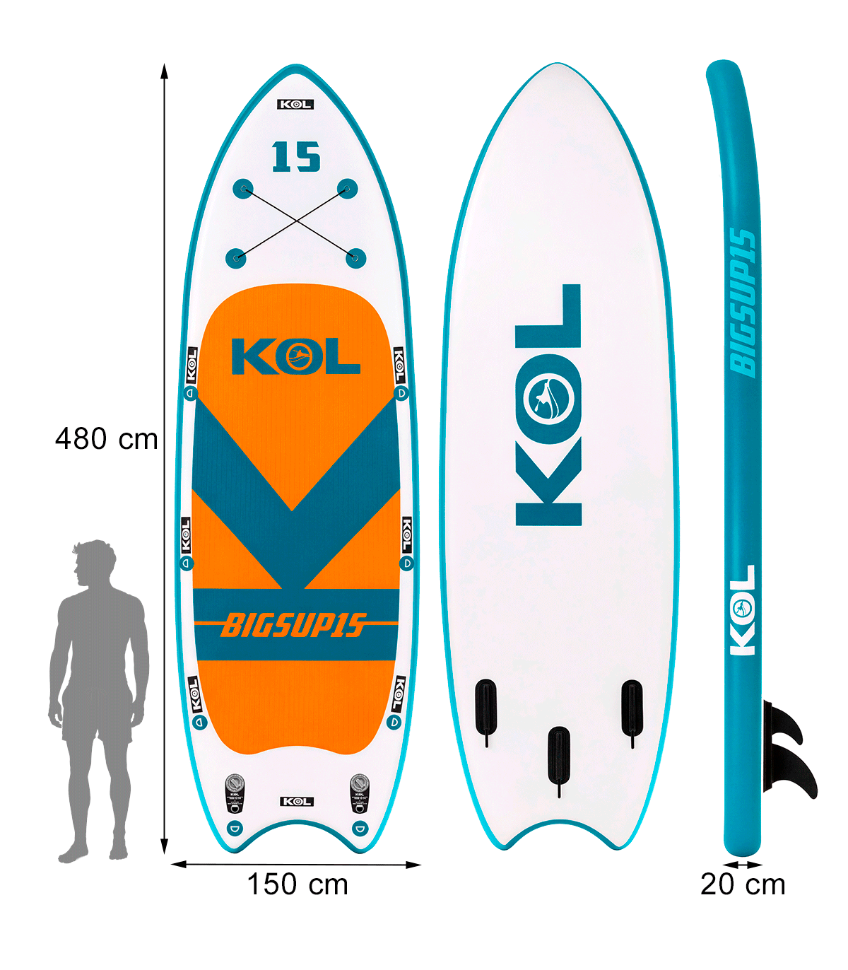 PADDLE SURF GIGANTE O XXL BIGSUP15 KOL OUTDOOR