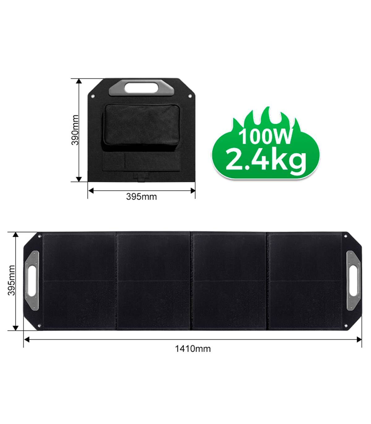 PLACA O PANEL SOLAR PLEGABLE NTC-100W