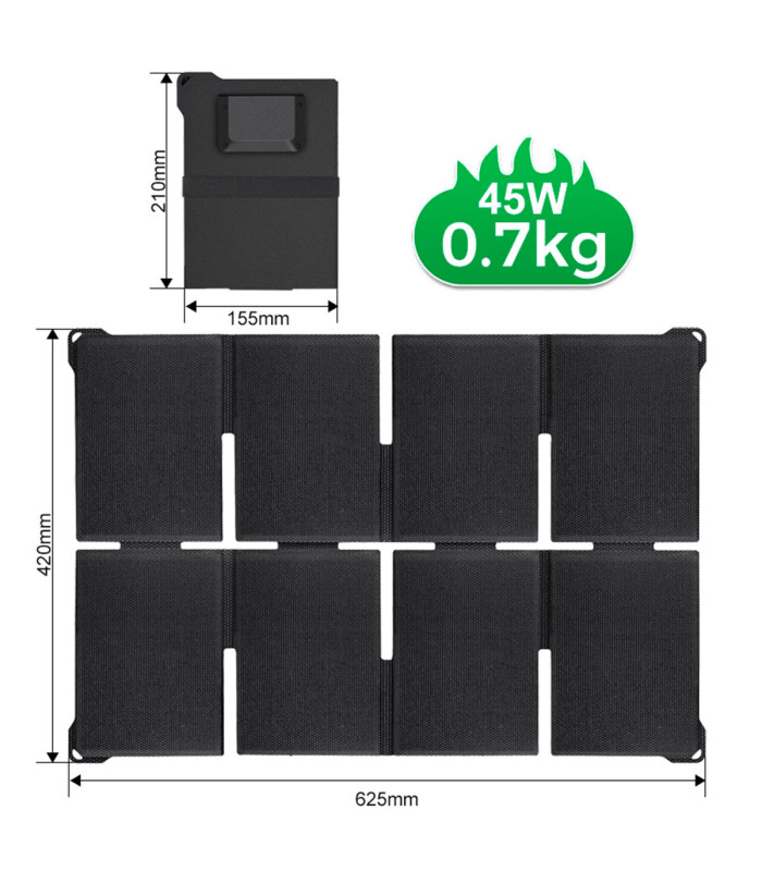 PLACA O PANEL SOLAR PLEGABLE 45W NTC-45W