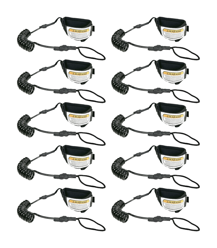 PACK 10 CORREAS LEASH DE SEGURIDAD REMO KAYAK O SUP