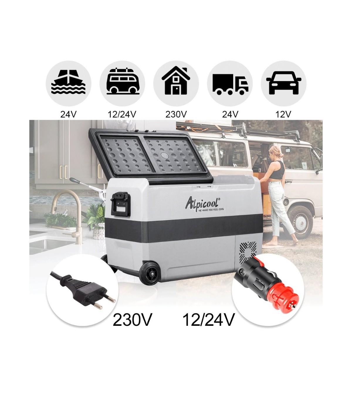 ALPICOOL T50 NEVERA 12 / 24V BARCOS - 50L