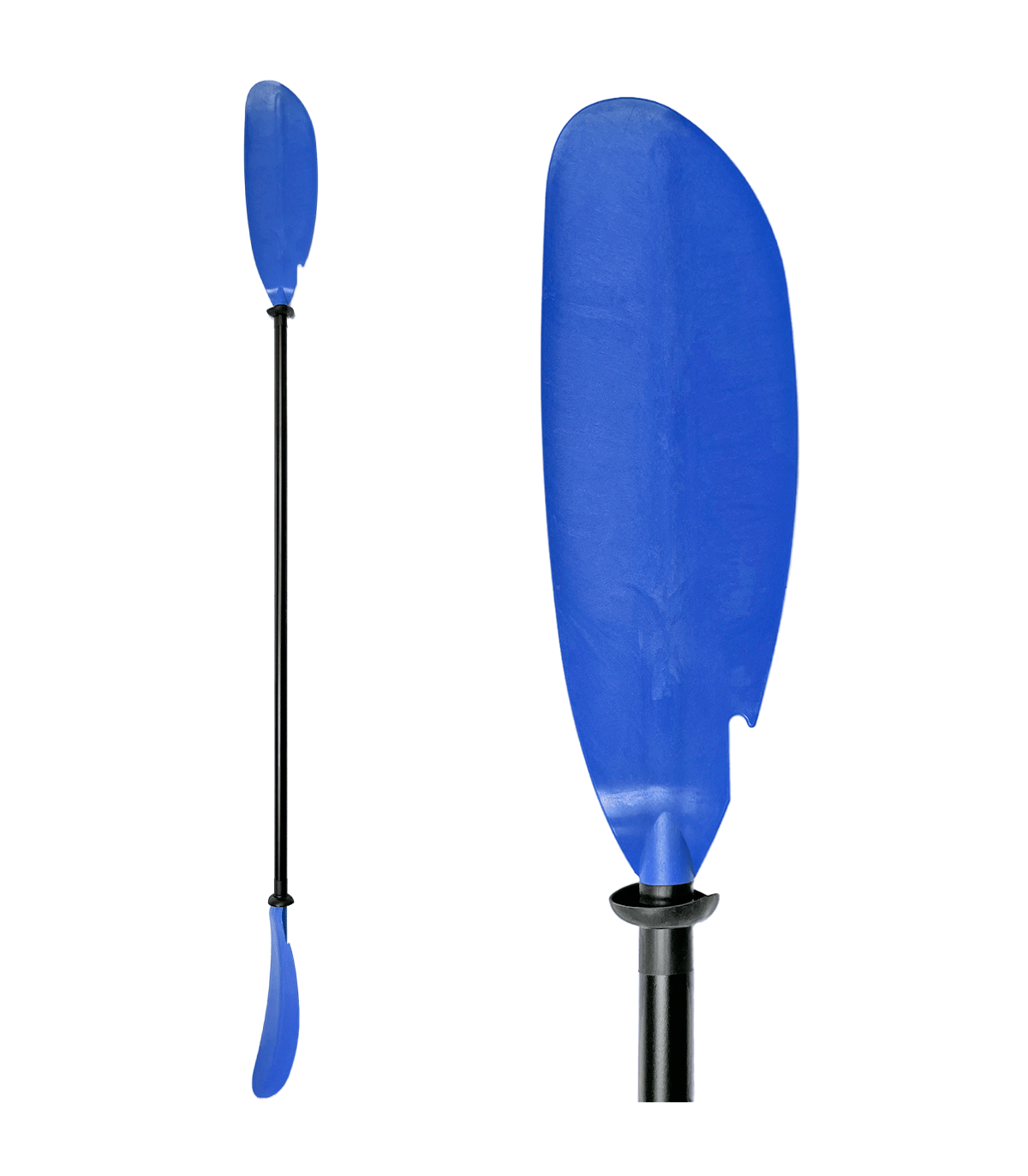 PACK 12 REMOS KAYAK 1 PIEZA ALUMINIO AZUL