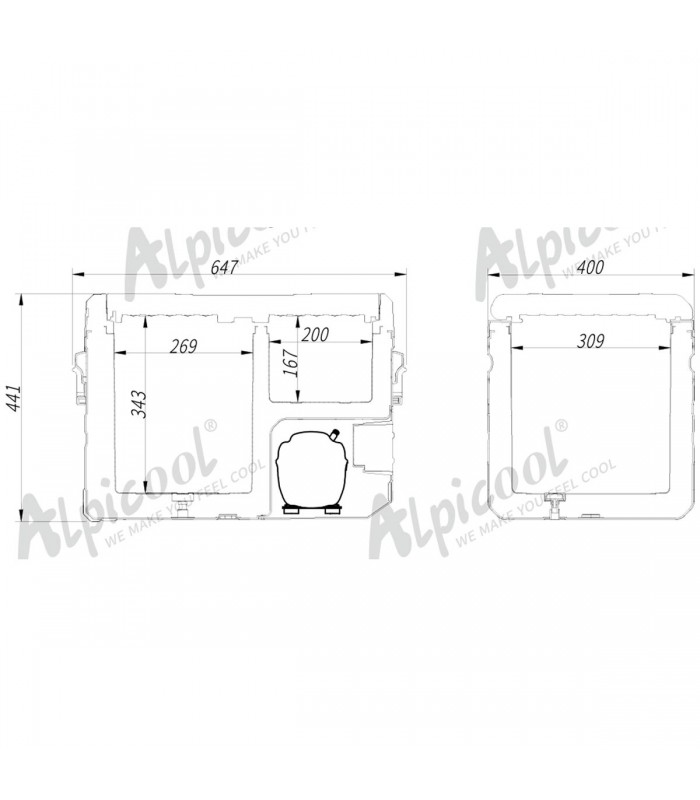 ALPICOOL TW35 NEVERA Y CONGELADOR 12 / 24V BARCOS COMPRESOR LG - 35L