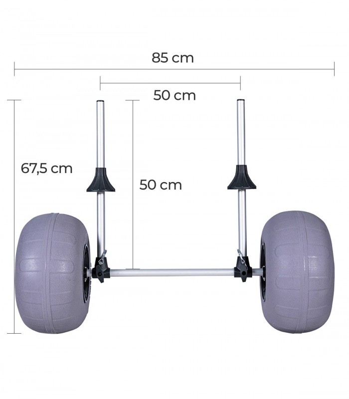 CARRO KAYAK AUTOVACIABLE RUEDAS GLOBO 12" CKA06