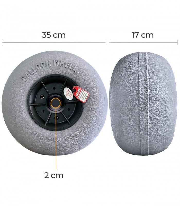 2 RUEDAS GLOBO 12" PARA CARRO KAYAK