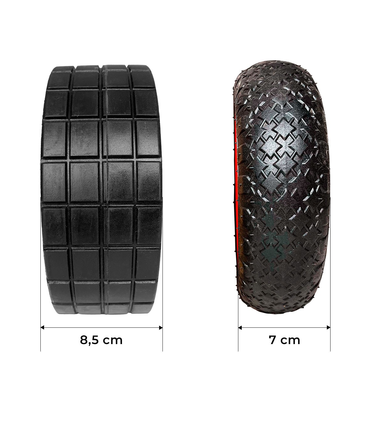 2 RUEDAS 10" (25CM) ANCHA CARRO KAYAK ARENA - RCK10A