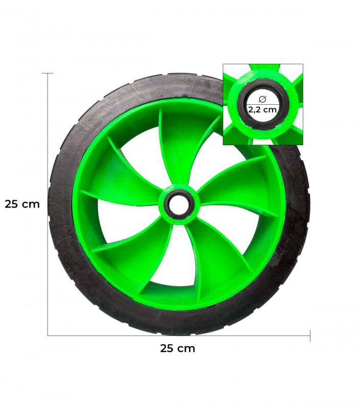 2 RUEDAS 10" (25CM) ANCHA CARRO KAYAK ARENA - RCK10A