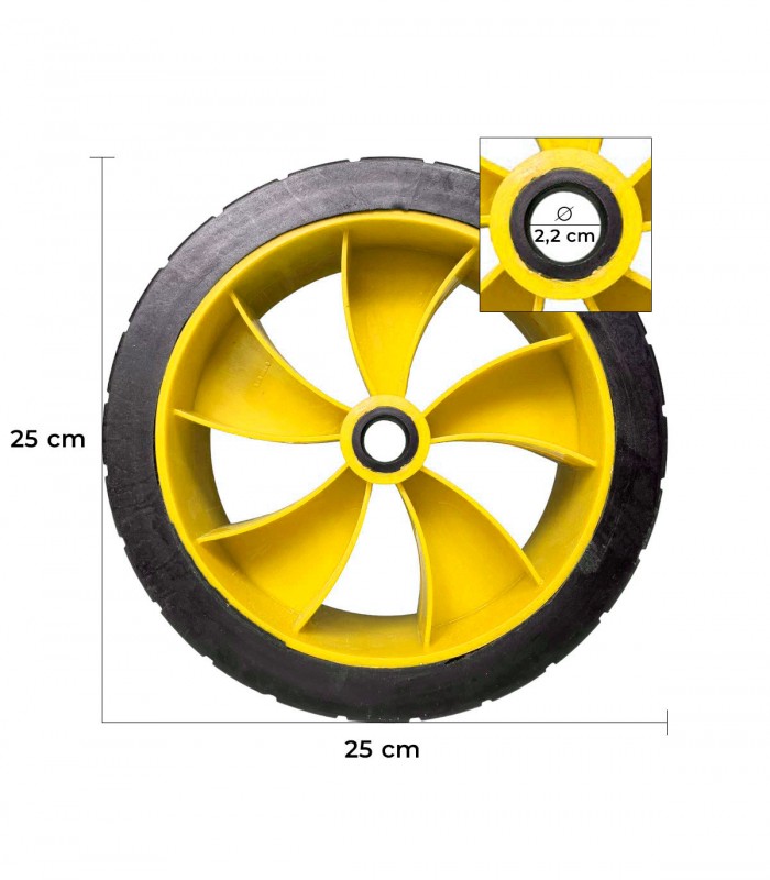 2 RUEDAS 10" (25CM) ANCHA CARRO KAYAK ARENA - RCK10A