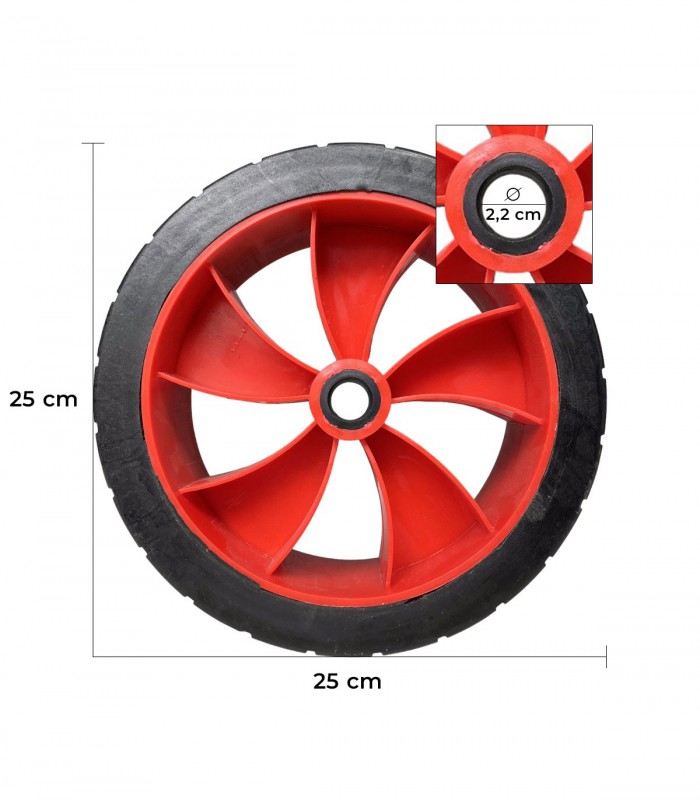 2 RUEDAS 10" (25CM) ANCHA CARRO KAYAK ARENA - RCK10A