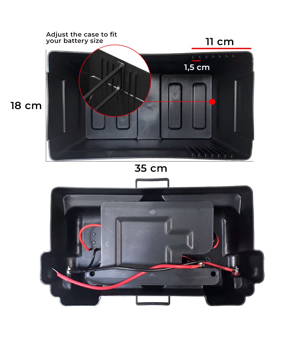 CAJA BATERÍA PRO SMALL 35x18x20,5 cm
