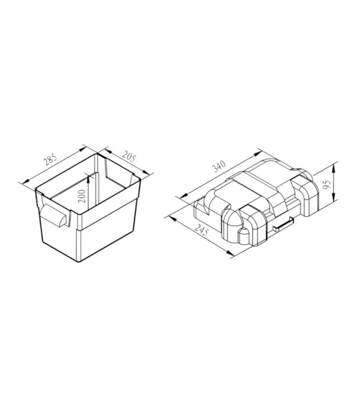 CAJA BATERÍA BASIC SMALL 28,5x20,5x20 cm