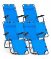 PACK 4 TUMBONAS PLEGABLES Y RECLINABLES - AZUL